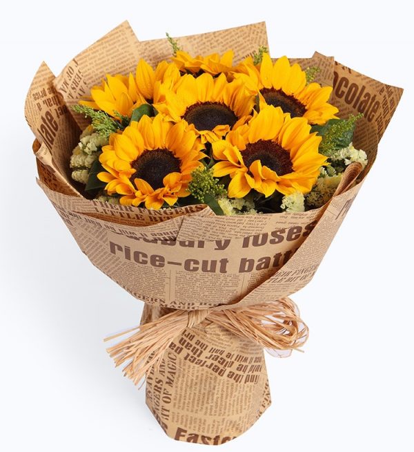 6 Stems Sunflower with Statice